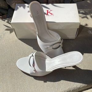 Anne Klein white heels size 8.5